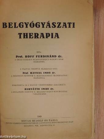 Belgyógyászati therapia