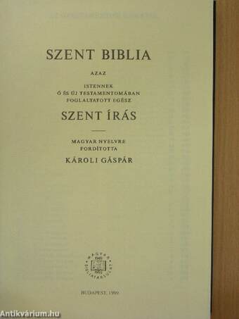 Szent Biblia