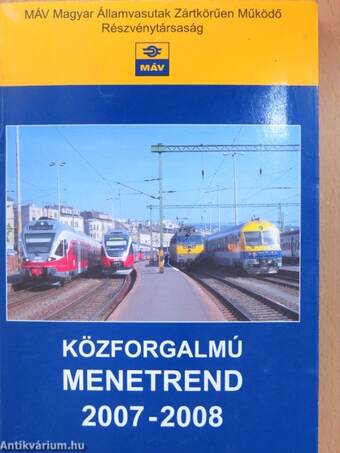 Közforgalmú menetrend 2007-2008