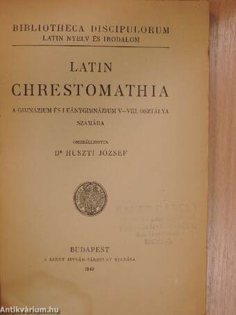 Latin chrestomathia