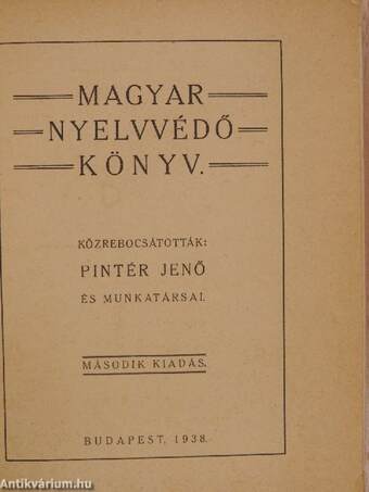 Magyar nyelvvédő könyv