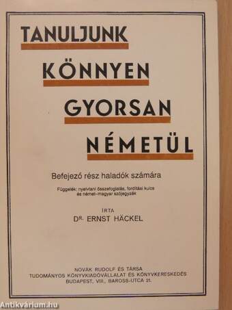 Tanuljunk könnyen, gyorsan németül!