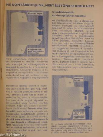 Tájékoztató háztartási villamos készülékek érintésvédelméről és balesetmentes használatáról 1968/4.