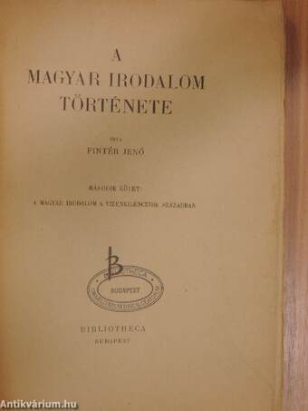 A magyar irodalom története II. (töredék)