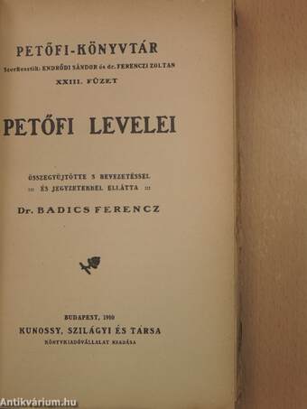 Petőfi levelei