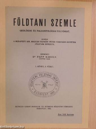 Földtani Szemle I/2.