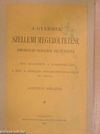 A gyermek szellemi megerőltetése ismeretlen oldalról feltüntetve