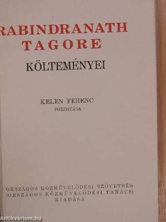 Rabindranath Tagore költeményei