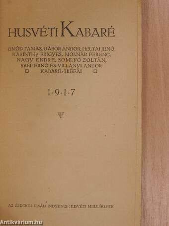 Husvéti Kabaré 1917