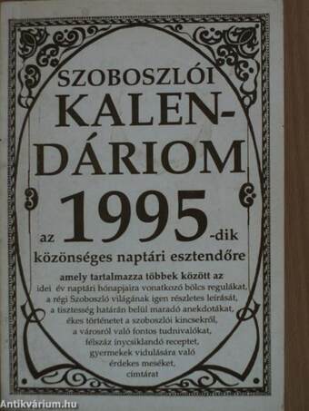 Szoboszlói Kalendáriom az 1995-dik közönséges naptári esztendőre