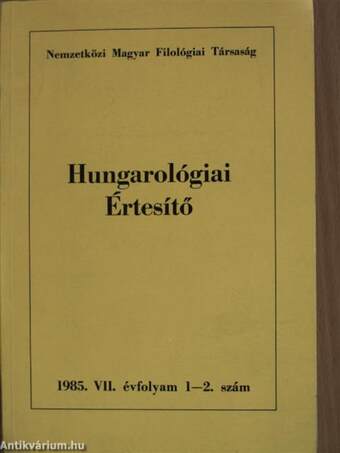 Hungarológiai Értesítő 1985/1-2.