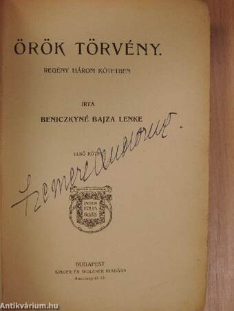 Örök törvény I-III.