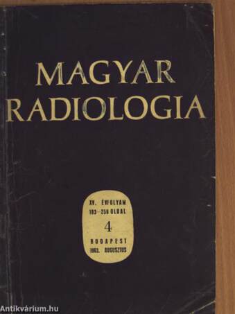 Magyar Radiologia 1963. augusztus