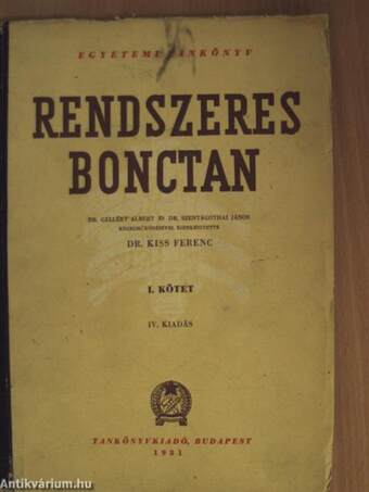 Rendszeres bonctan I.