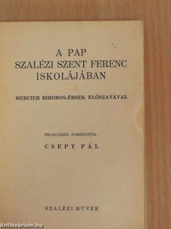 A pap Szalézi Szent Ferenc iskolájában