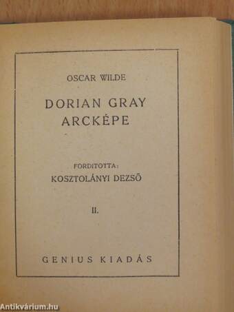 Dorian Gray arcképe I-II.