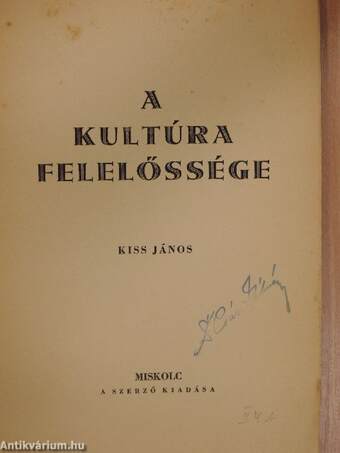 A kultúra felelőssége