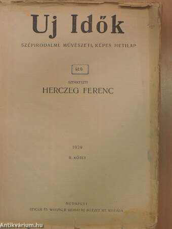 Uj Idők 1939. január-december I-II.