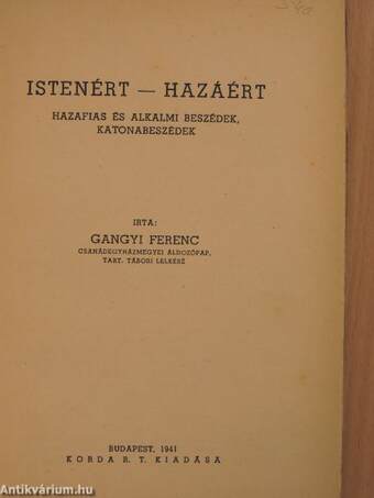 Istenért - hazáért