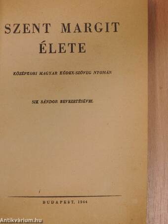 Szent Margit élete