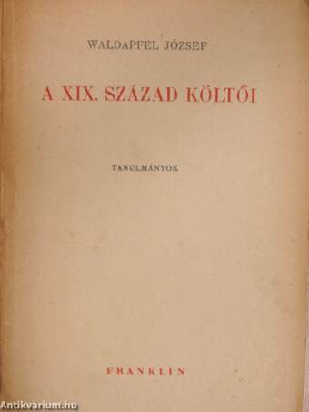 A XIX. század költői