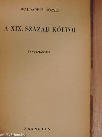 A XIX. század költői