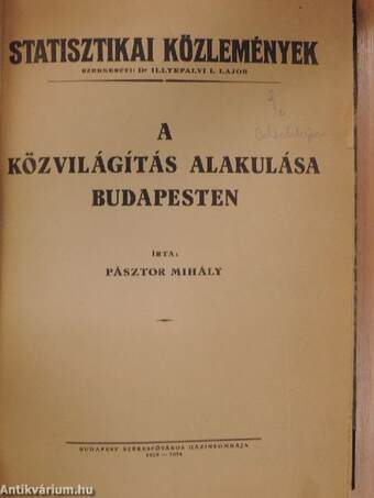 A közvilágítás alakulása Budapesten