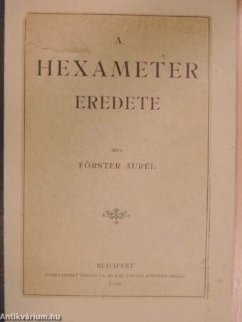 A hexameter eredete