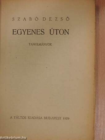 Egyenes úton