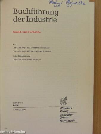 Buchführung der Industrie