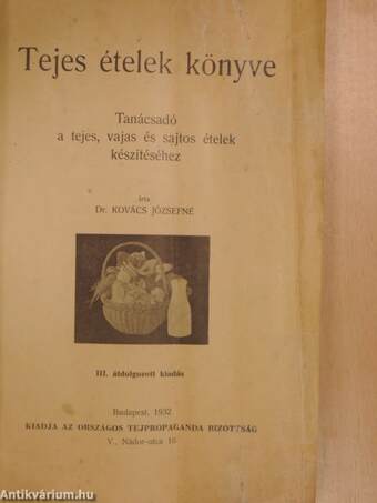 Tejes ételek könyve