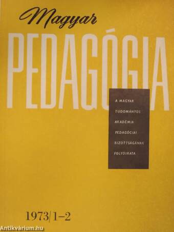 Magyar Pedagógia 1973/1-2.