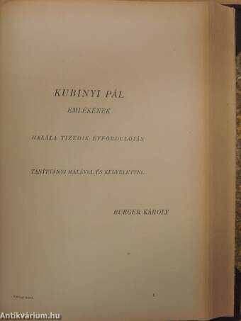 Orvosképzés 1938./Die Bedeutung der Spurenkunde in der Gerichtlichen Medizin/Hainiss Elemér egyet. nyilv. r. tanár és a Stefánia Gyermekkórházzal kapcsolatos Budapesti Egyet. Gyerekklinika Orvosi Kara Bókay János emlékénekKubinyi Pál emlékének