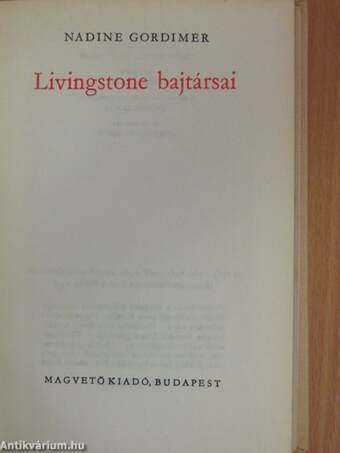 Livingstone bajtársai