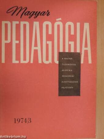Magyar Pedagógia 1974/3.