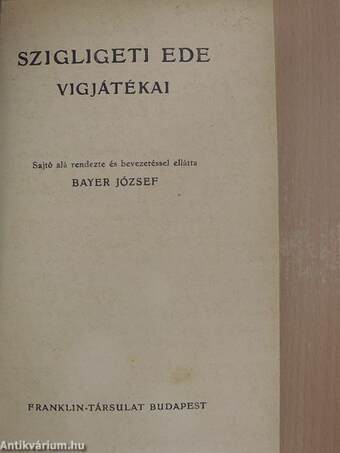 Szigligeti Ede vígjátékai