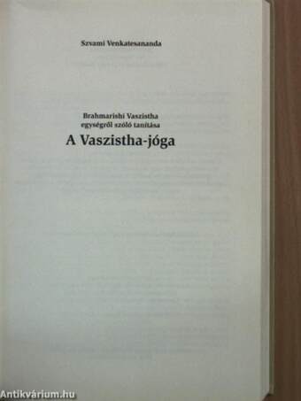 A Vaszistha-jóga I.