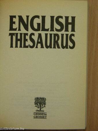 English Thesaurus