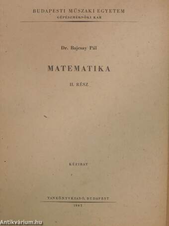 Matematika II.