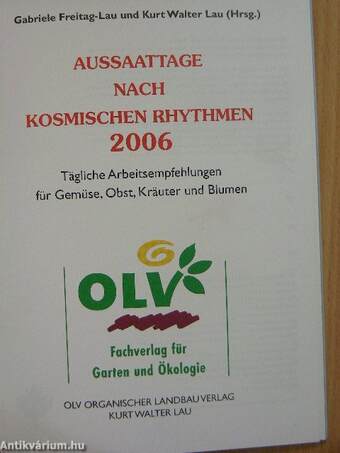 Aussaattage nach kosmischen rhythmen 2006