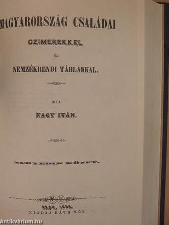 Magyarország családai czimerekkel és nemzékrendi táblákkal II. (töredék)