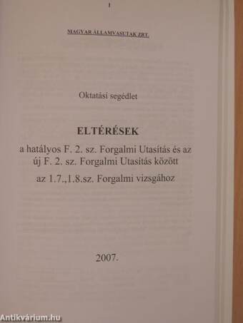 Eltérések I-III.