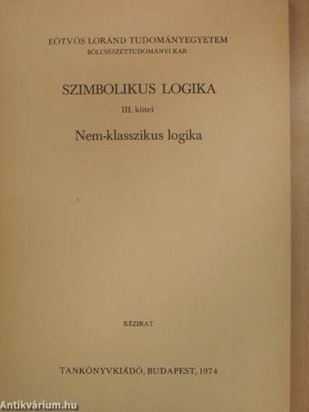 Szimbolikus logika III.