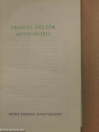 Francia költők antológiája