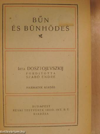 Bűn és bünhödés