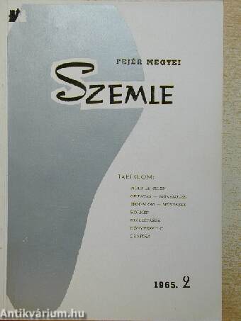 Fejér Megyei Szemle 1965/2.
