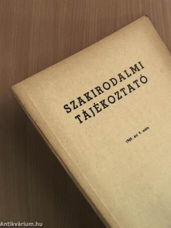 Szakirodalmi tájékoztató 1969/9.