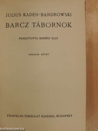 Barcz tábornok I-II.