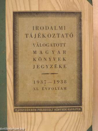 Irodalmi tájékoztató 1937-1938