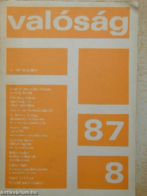 Valóság 1987. augusztus